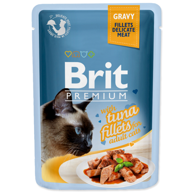 Kapsicka BRIT Premium Cat Delicate Fillets in Gravy with Tuna 85g