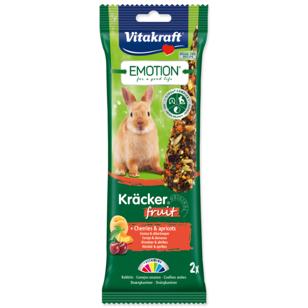 Tycinky VITAKRAFT Emotion Kracker ovocné pro králíky 112g