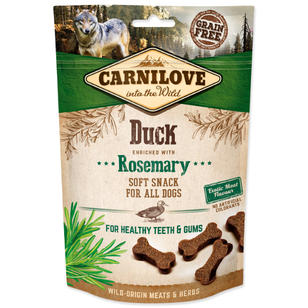 CARNILOVE Dog Semi Moist Snack Duck enriched with Rosemary 200g