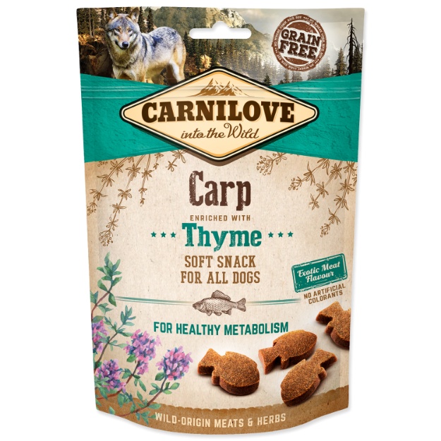 CARNILOVE Dog Semi Moist Snack Carp enriched with Thyme 200g