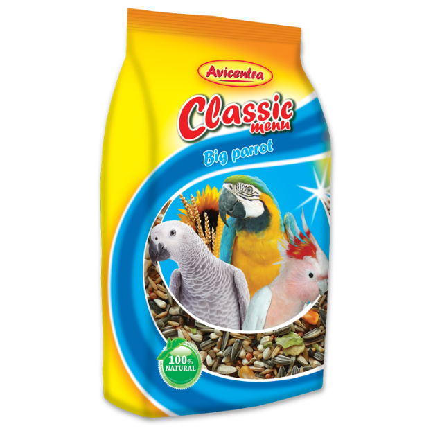 AVICENTRA standard krmivo pro velké papoušky 1kg