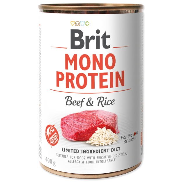 Konzerva BRIT Mono Protein Beef & Brown Rice 400g