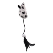 Hracka MAGIC CAT šidítko myška s pírky bavlna s catnipem 7 cm + 45 cm 24ks