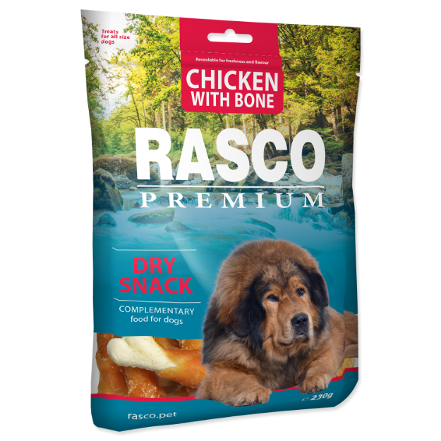 Pochoutka RASCO Premium kosti obalené kurecím masem 230g