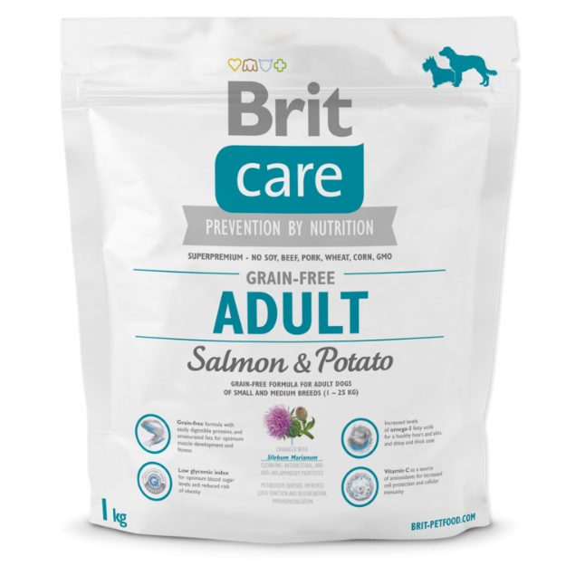 BRIT Care Dog Grain-free Adult Salmon & Potato 1kg