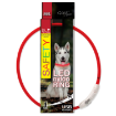 Obojek DOG FANTASY LED nylonový cervený M-L 