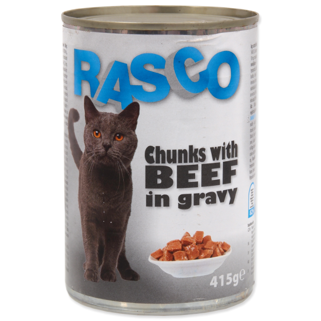 Konzerva RASCO Cat hovezí kousky ve štáve 415g