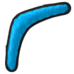 Hracka DOG FANTASY Rubber bumerang modrá 30 cm 