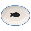 Miska MAGIC CAT keramická ovál potisk ryba modrá 13 cm 0,19l