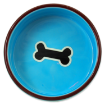 Miska DOG FANTASY keramická potisk kost modrá 12,5 cm 0,29l