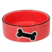 Miska DOG FANTASY keramická potisk kost cervená 12,5 cm 0,29l