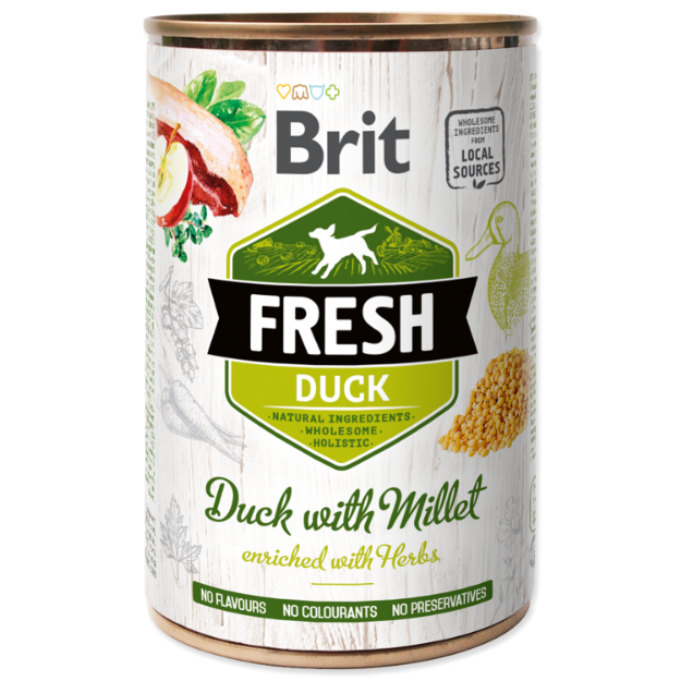 Konzerva BRIT Fresh Duck with Millet 400g