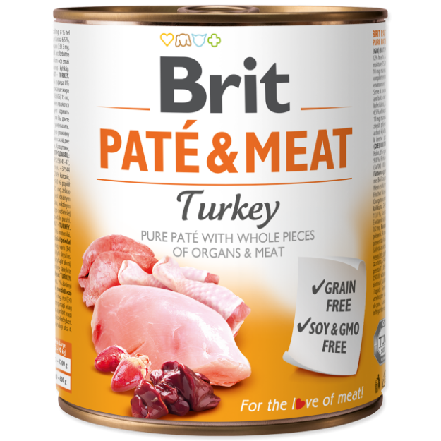 Konzerva BRIT Paté & Meat Turkey 800g