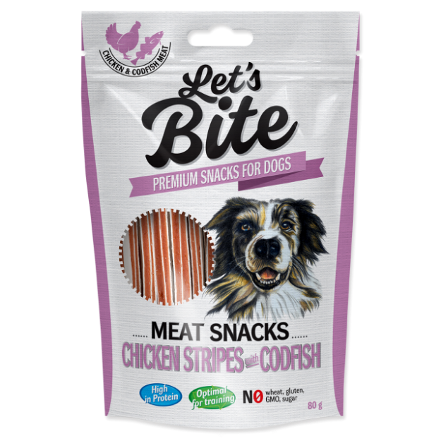 BRIT Let´s Bite Meat Snacks Chicken Stripes with Codfish 80g