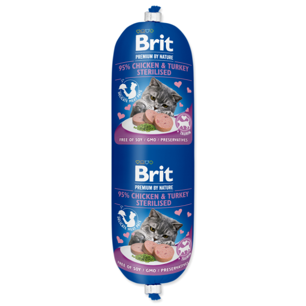 BRIT Premium by Nature Sausage CAT Chicken & Turkey Sterilised 180g