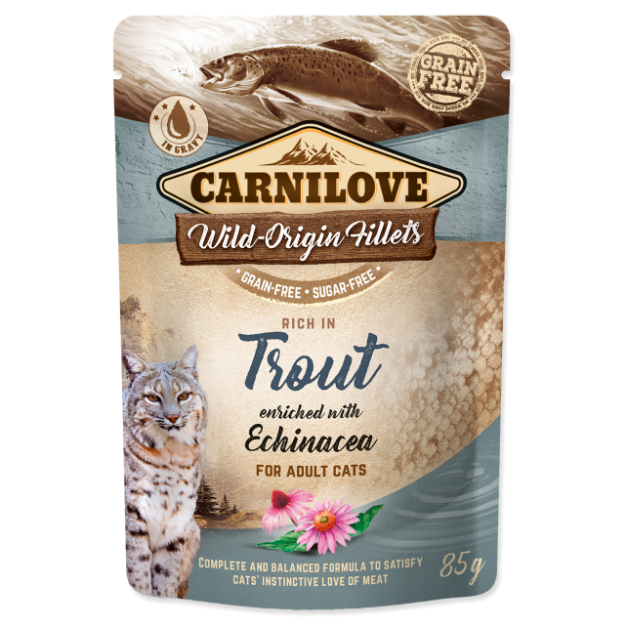 Kapsicka CARNILOVE Cat Rich in Trout enriched with Echinacea 85g