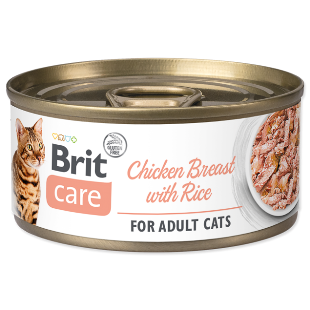 Konzerva BRIT Care Cat Chicken Breast with Rice 70g