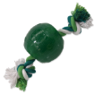 Hracka DOG FANTASY Strong Mint mícek gumový s provazem zelený 9,5 cm 