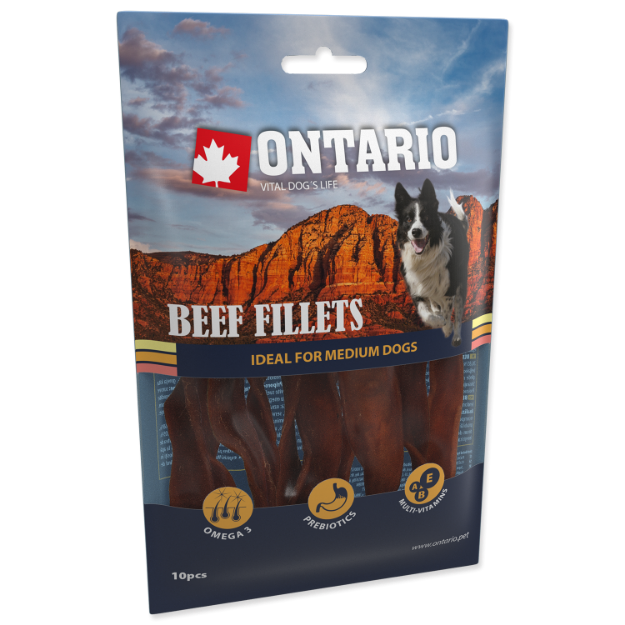 Picture of Snack ONTARIO Dog Rawhide Beef Fillets 12,5 cm 10ks